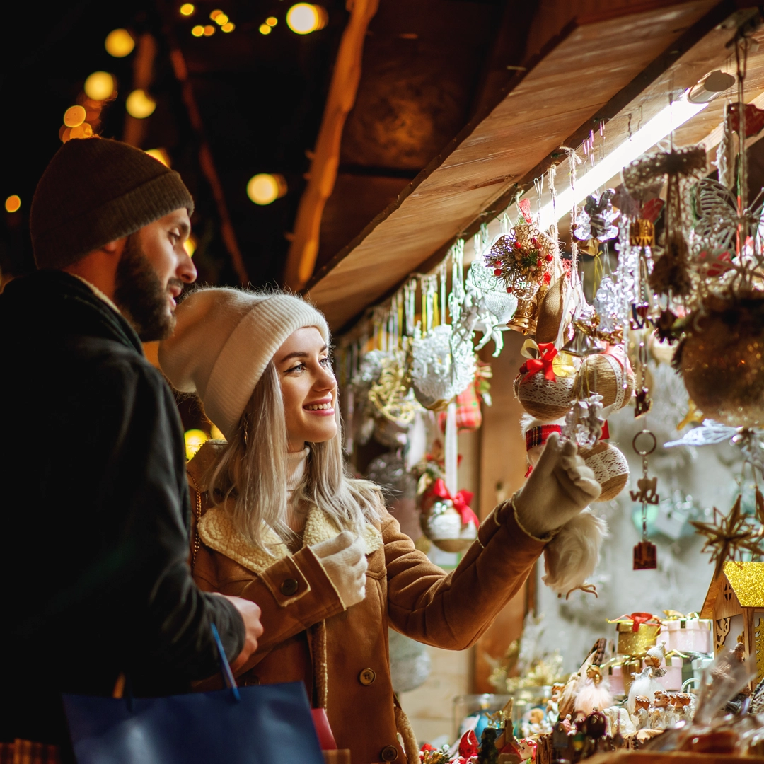 Couple at Christmas Market